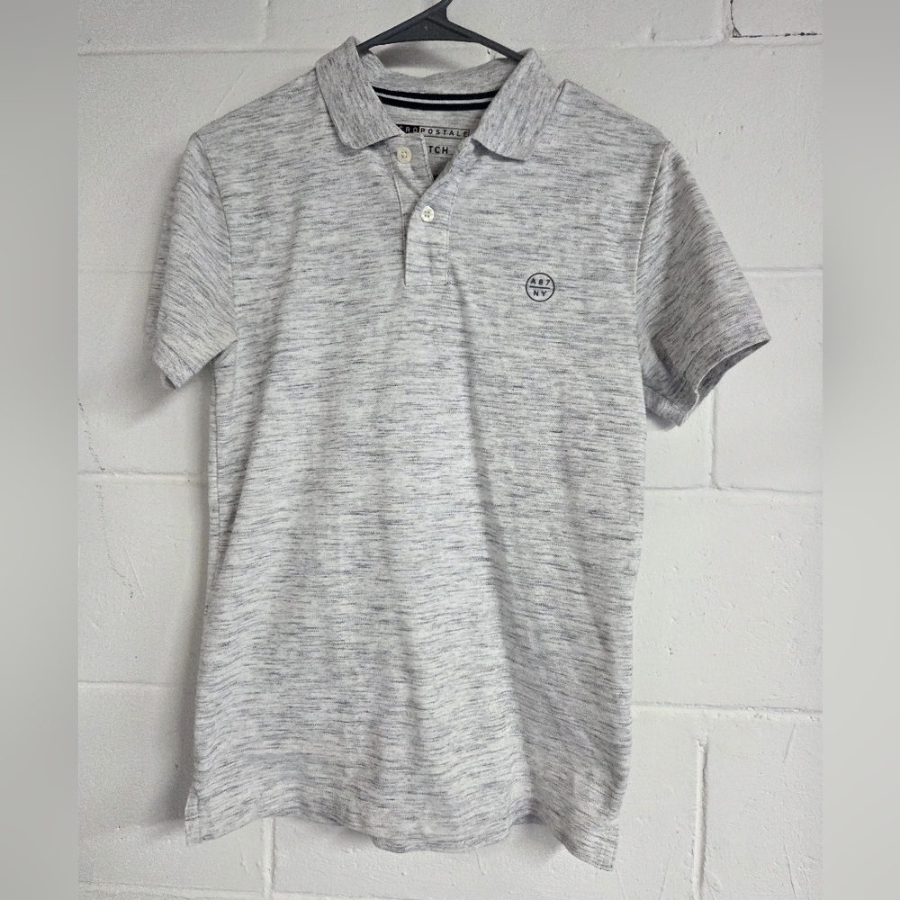 Aeropostale Light Gray Polo Shirt
